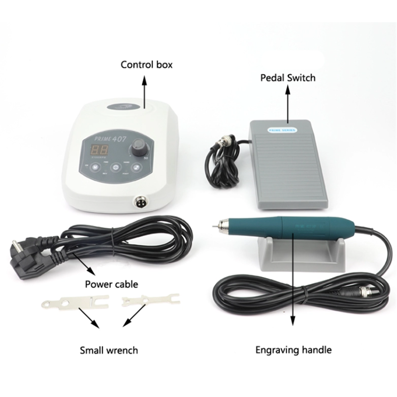 Dental micromotor machine 50000rpm brushless micromotor unit with engraving handle dental rool and accessories