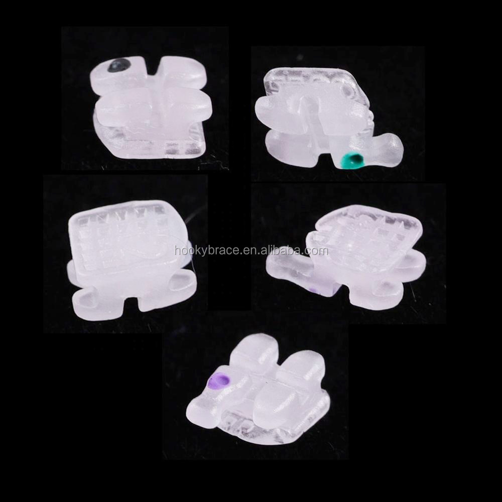 Aesthetic Ceramic Orthodontic  Brackets Dental orthodontic bracket brace Roth 022 Hooks 345 dental orthodontic bracket