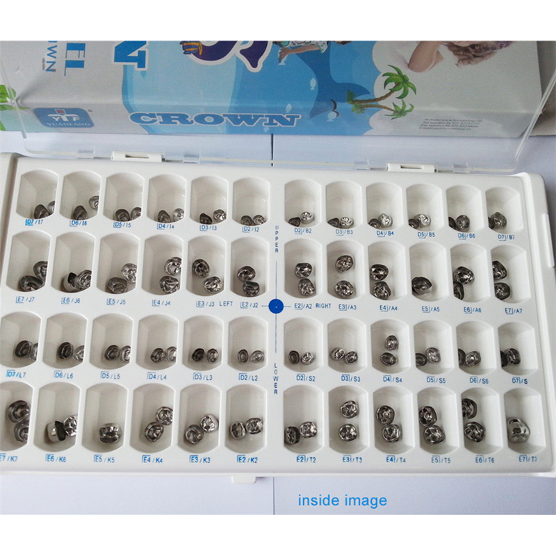 Dental crown for baby teeth dental molar crown Stainless steel 96pcs high quality