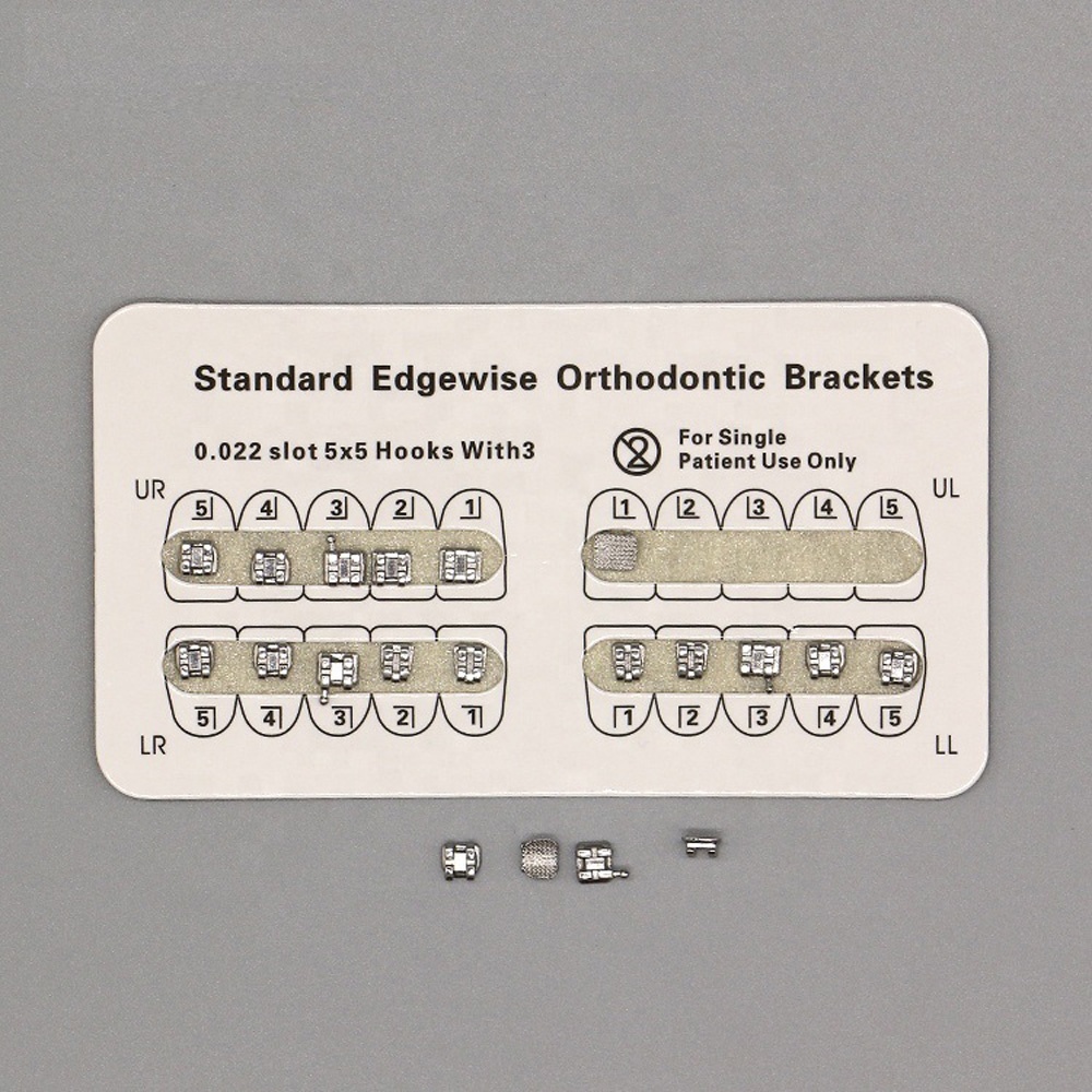 Weldable & Bondable orthodontic  bracket Orthodontics roth/edgewise mesh base 022 345hooks brackets