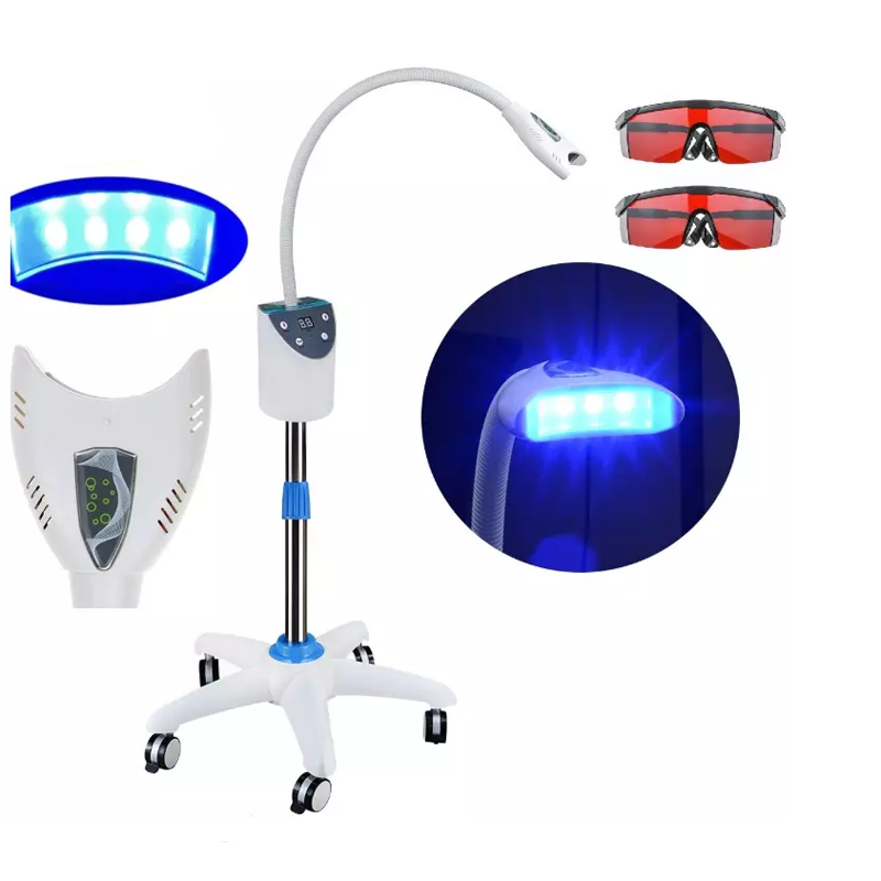 Dental LED 4 Blue Light Laser Teeth Whitening Lamp Light Machine Dental Cool Blue Light Teeth Whiten Floor Stand