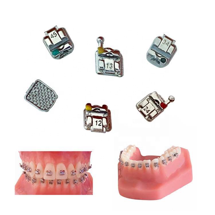 Dental Orthodontic Ortho self ligating Metal Bracket  MBT system Orthodontic Brackets Self-ligate slot 22